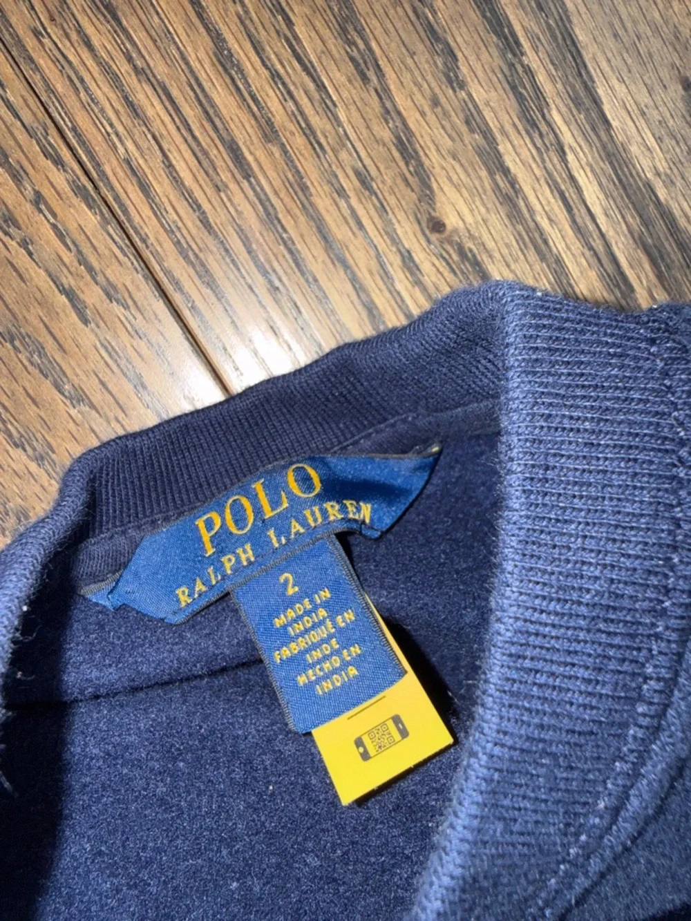 Ralph Lauren Navy Ruffle Shoulder Sweatshirt dress Multicolor Plaid Skirt 2T